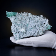 Natural Green Apophyllite with Heulandite Scolecite Crystal Specimen – India