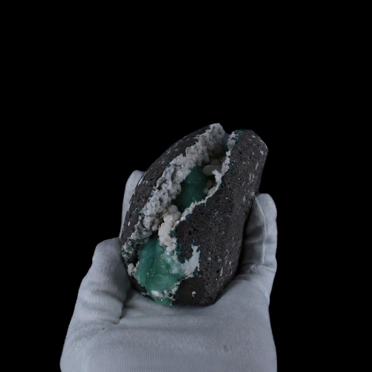Natural Green Apophyllite, Stilbite with Heulandite Crystal Specimen – India