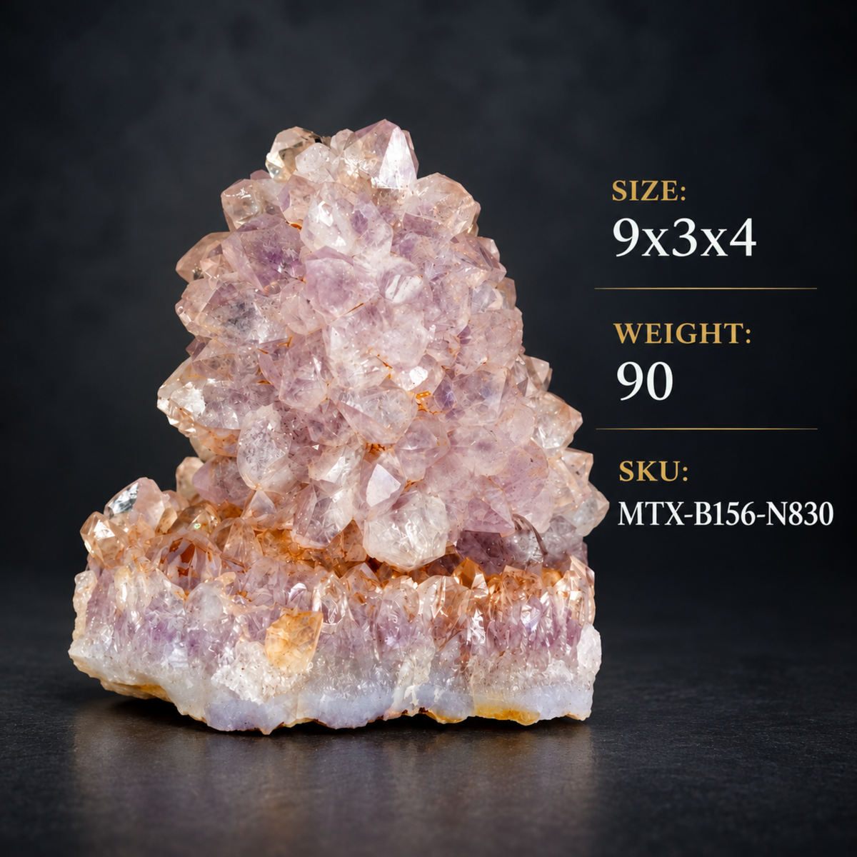 Natural Amethyst Flower Crystal Formation – 90 g