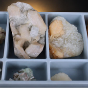 Mixed Natural Zeolite &amp Crystal Mineral Lot – Apophyllite Stilbite Calcite Heulandite &amp Scolecite