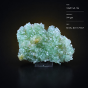 Natural Green Apophyllite Crystal Matrix Mineral Specimen from India 590 gm 16 × 11 × 5 cm