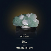 Natural Green Apophyllite Crystal with Heulandite Matrix – Mineral Specimen from India