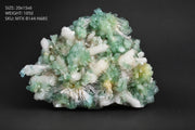 Green Botryoidal Acicular Tabular Apophyllite on White Stilbite Matrix · 1050 g · 20 × 15 × 6 cm · Pune