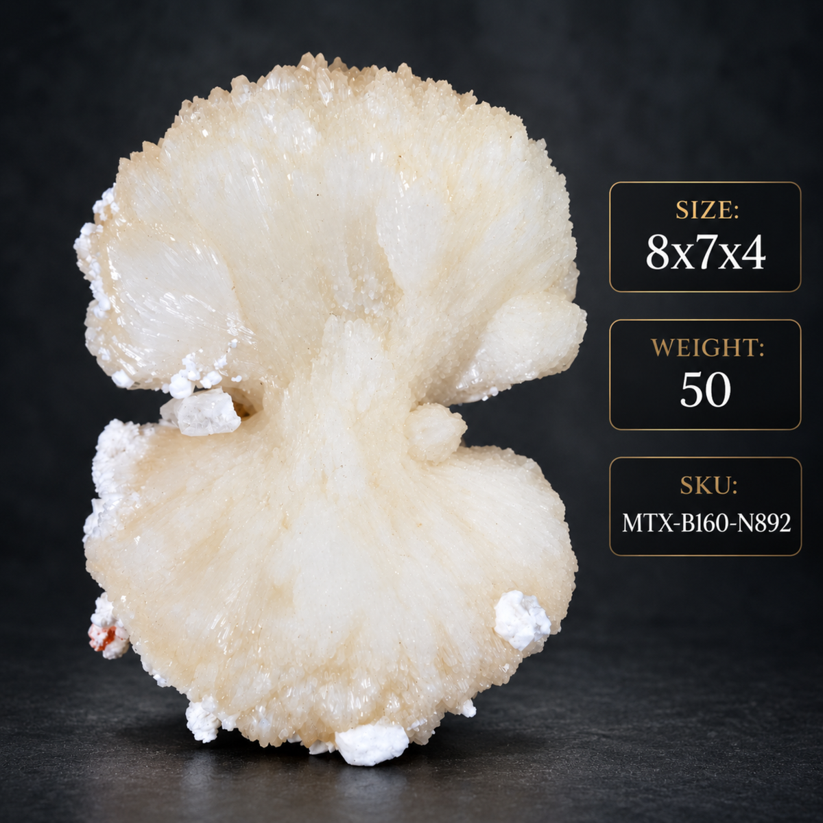 Natural Stilbite with Heulandite Crystal Cluster – 50 g