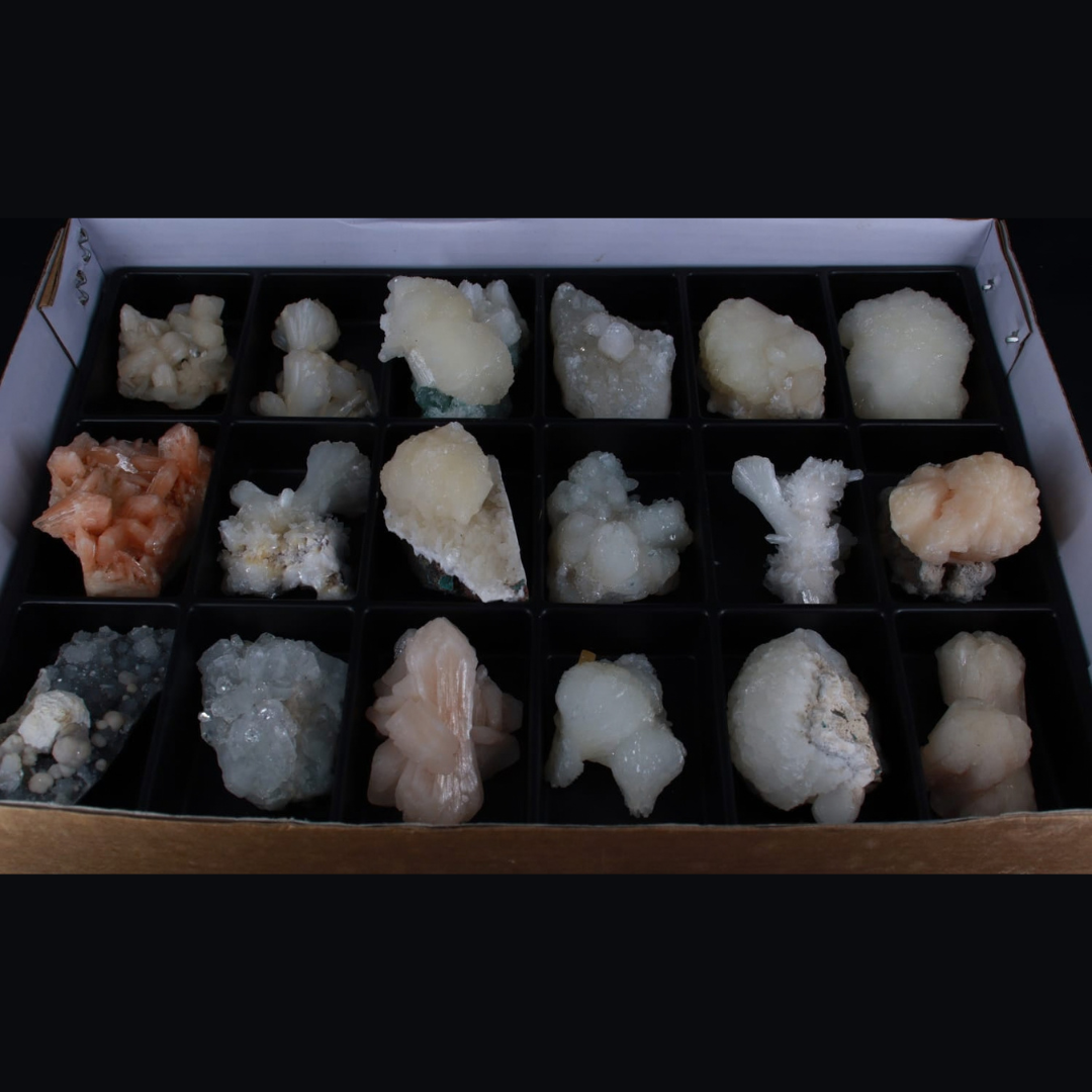 Natural Mixed Mineral Specimen Lot – 18 Pieces from India