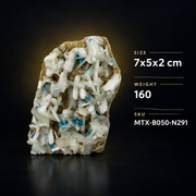 Natural Cavansite Crystal with Heulandite Matrix – Mineral Specimen from India
