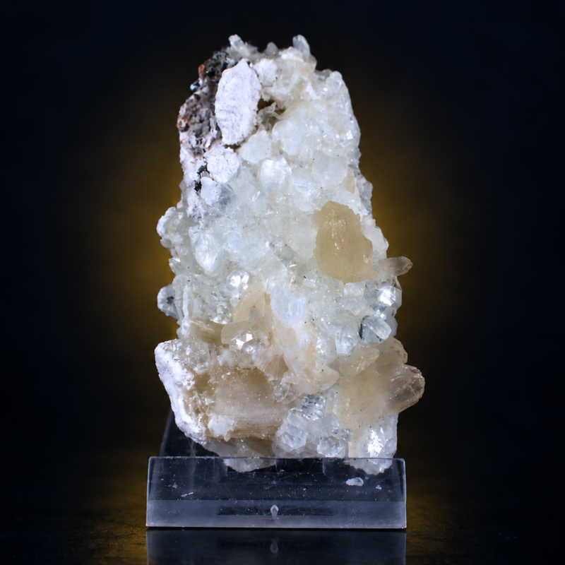 Stilbite Radiating Crystal Group on Heulandite Cluster | 70 g | 9 × 5 × 4 cm