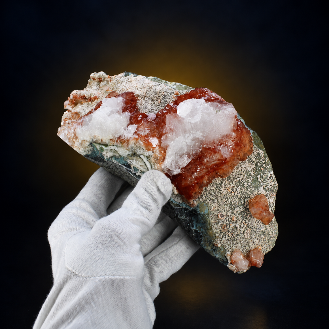 Natural Apophyllite, Stilbite &amp; Chalcedony Mineral Specimen – 1120g