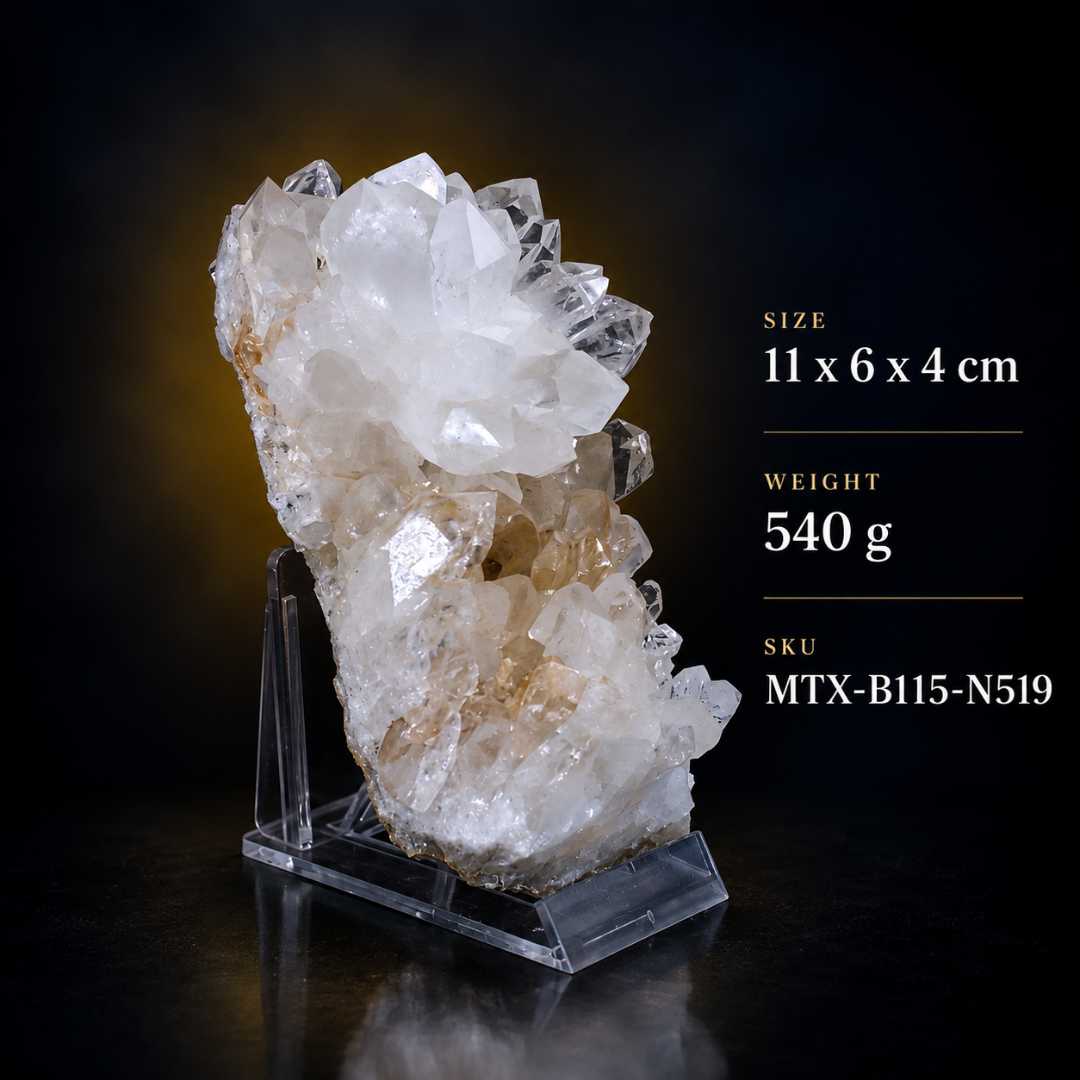 Clear Quartz with Calcite – Natural Mineral Specimen