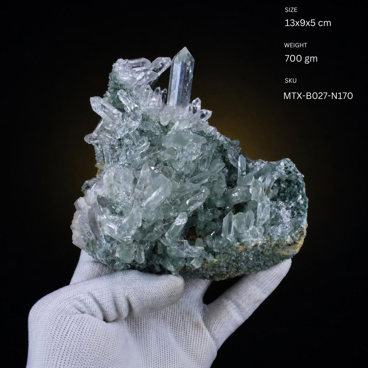 Natural Himalayan Quartz Mineral Specimen  13 × 9 × 5 cm 700 g