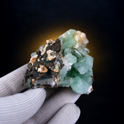 Natural Green Apophyllite with Stilbite Collector Specimen – 110 g