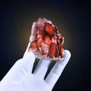 Natural Red Hematite Quartz Mineral Specimen 10 × 7 × 3 cm, 230 g