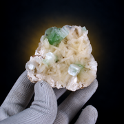 Natural Green Apophyllite on Stilbite Mineral Cluster – 70 g