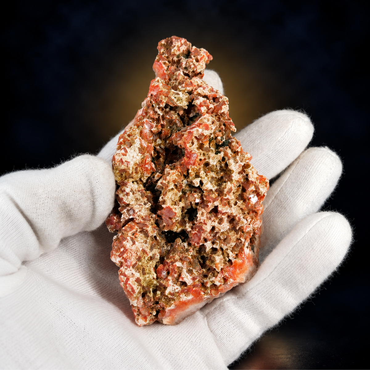 Natural Orange Stilbite Crystal Cluster – 150 g