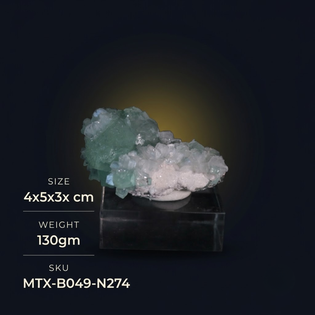 Natural Apophyllite Heulandite Crystal Matrix – Mineral Specimen from India