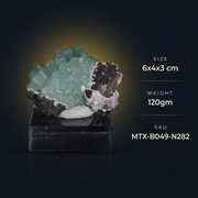 Natural Green Apophyllite Crystal Matrix – Mineral Specimen from India