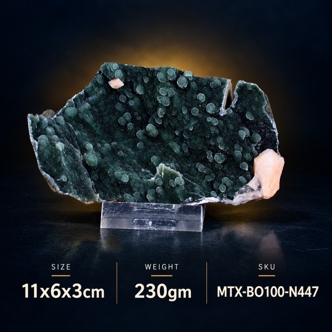Natural Chalcedony with Heulandite Matrix Mineral Specimen – India