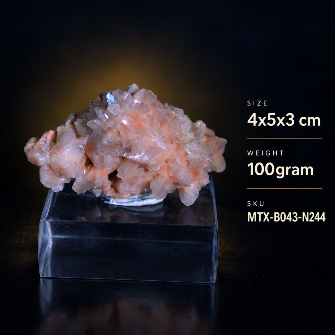 Stilbite and Heulandite specimen — India, 100 g.