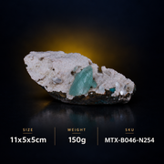 Green Apophyllite on Mordenite Matrix · 150 g · 11 × 5 × 5 cm · India