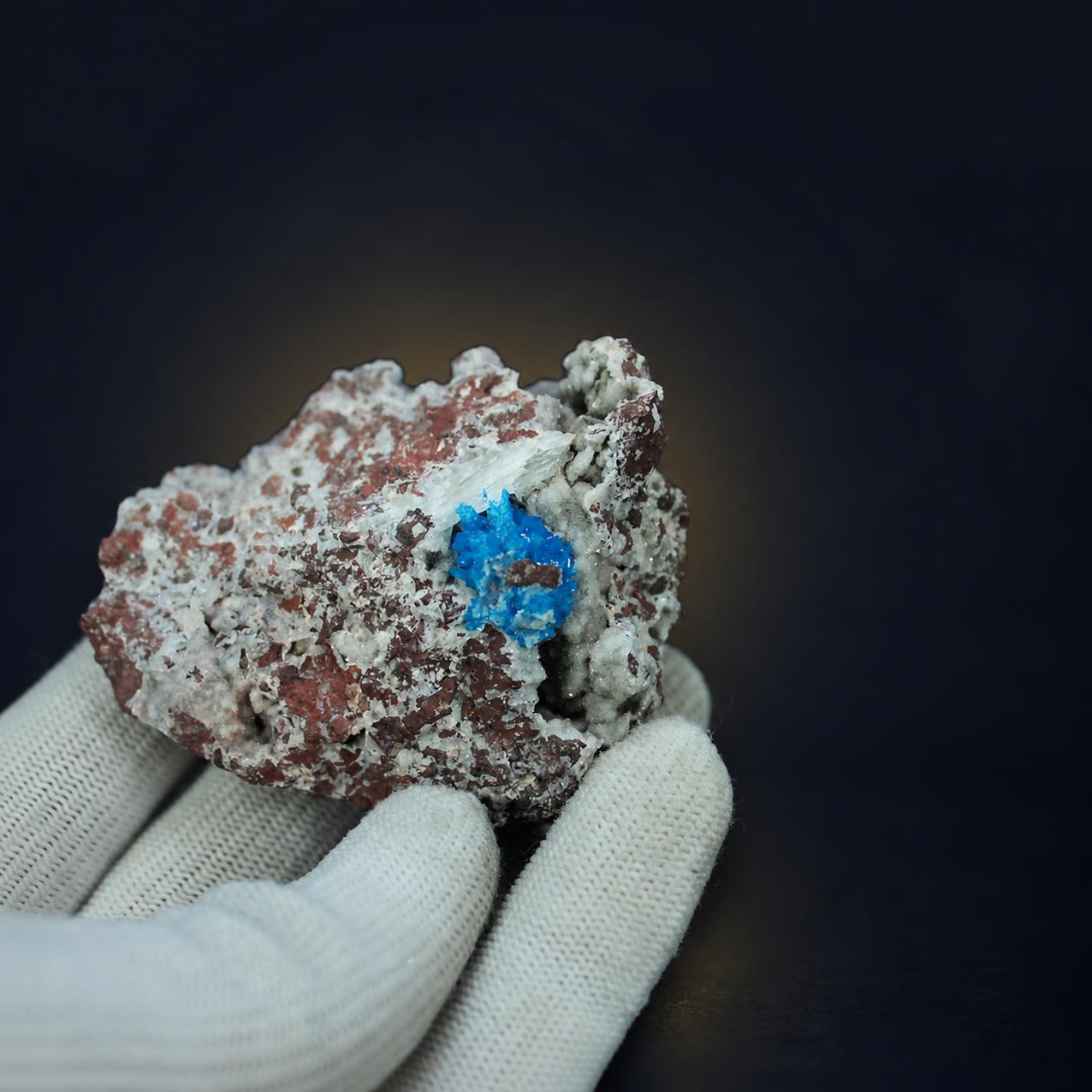 Natural Cavansite Crystal Matrix – Mineral Specimen from India