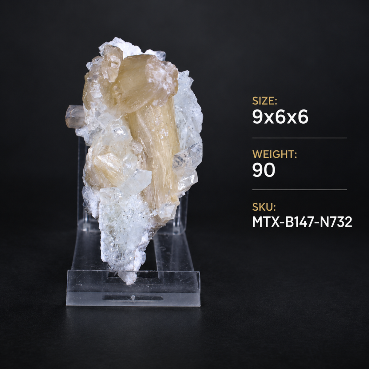 Stilbite on Heulandite Crystal Cluster 9×6×6 cm | 90g