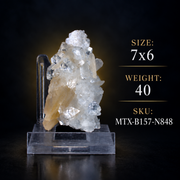 Natural Apophyllite with Stilbite Crystal Cluster – 40 g