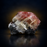 Natural Red Calcite Crystal Matrix Mineral Specimen from India
