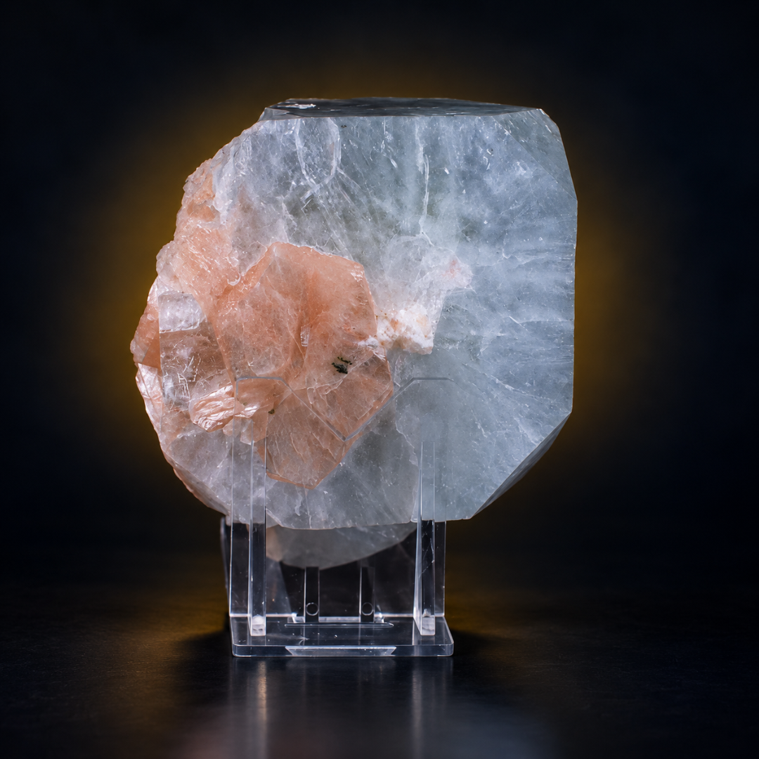 Natural Apophyllite with Heulandite Matrix Mineral Specimen