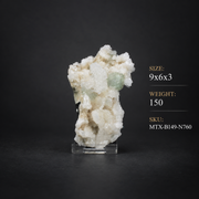 Green Apophyllite with Stilbite & Heulandite Crystal Specimen 9×6×3 cm | 150g