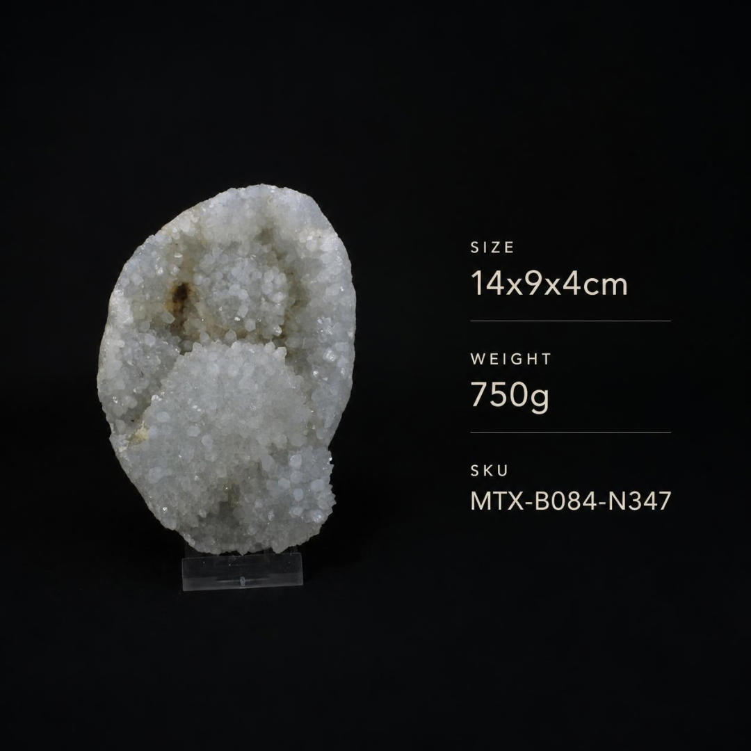Natural Quartz Crystal Mineral Specimen – India