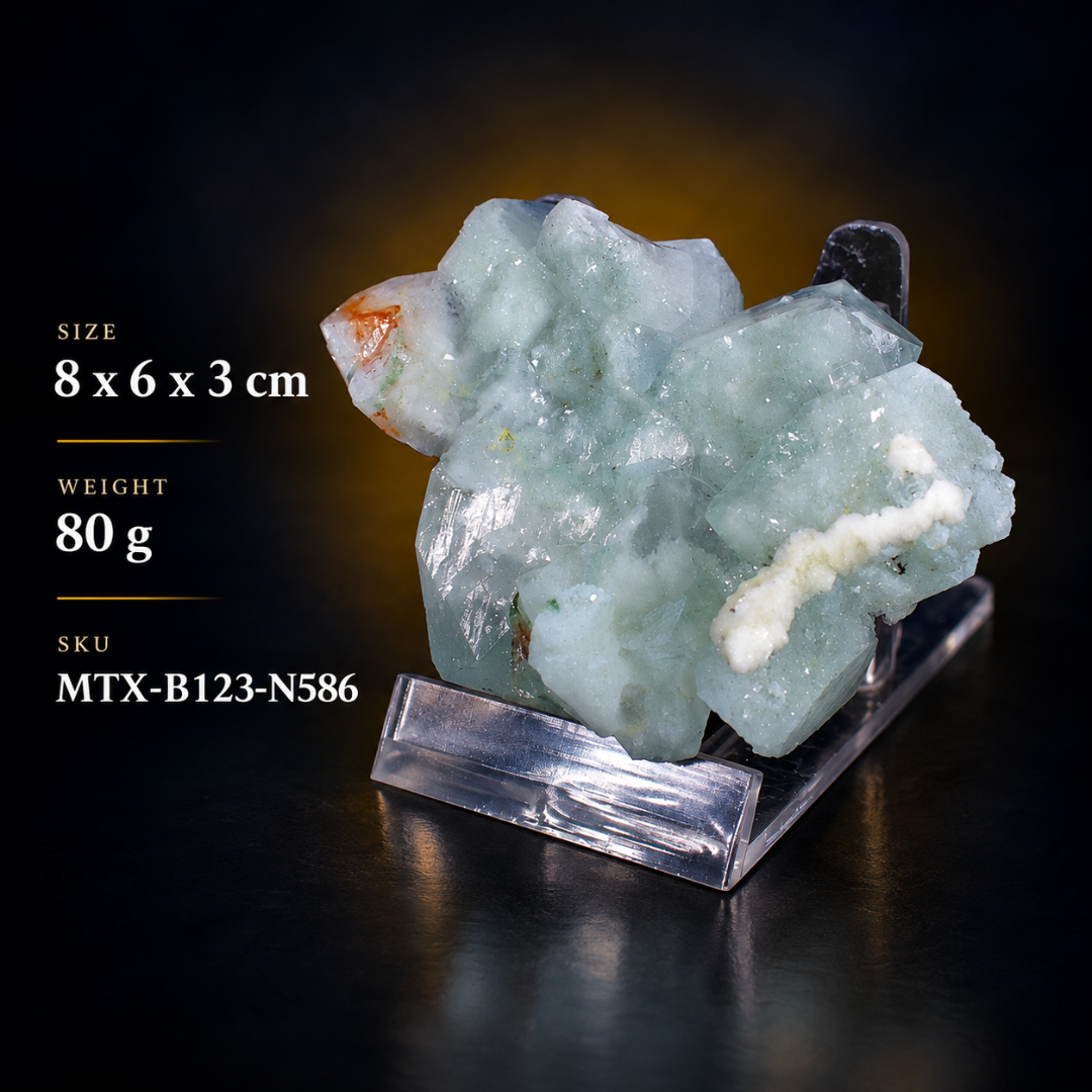Natural Green Apophyllite Crystal Mineral Specimen – 80g