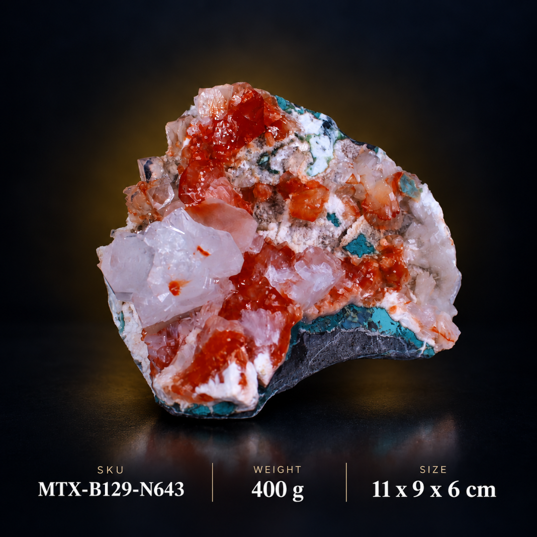 Natural Apophyllite, Stilbite &amp; Chalcedony Mineral Specimen – 400g