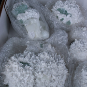 Natural Green Apophyllite with Mordenite Crystal Lot – 8 Pieces from India