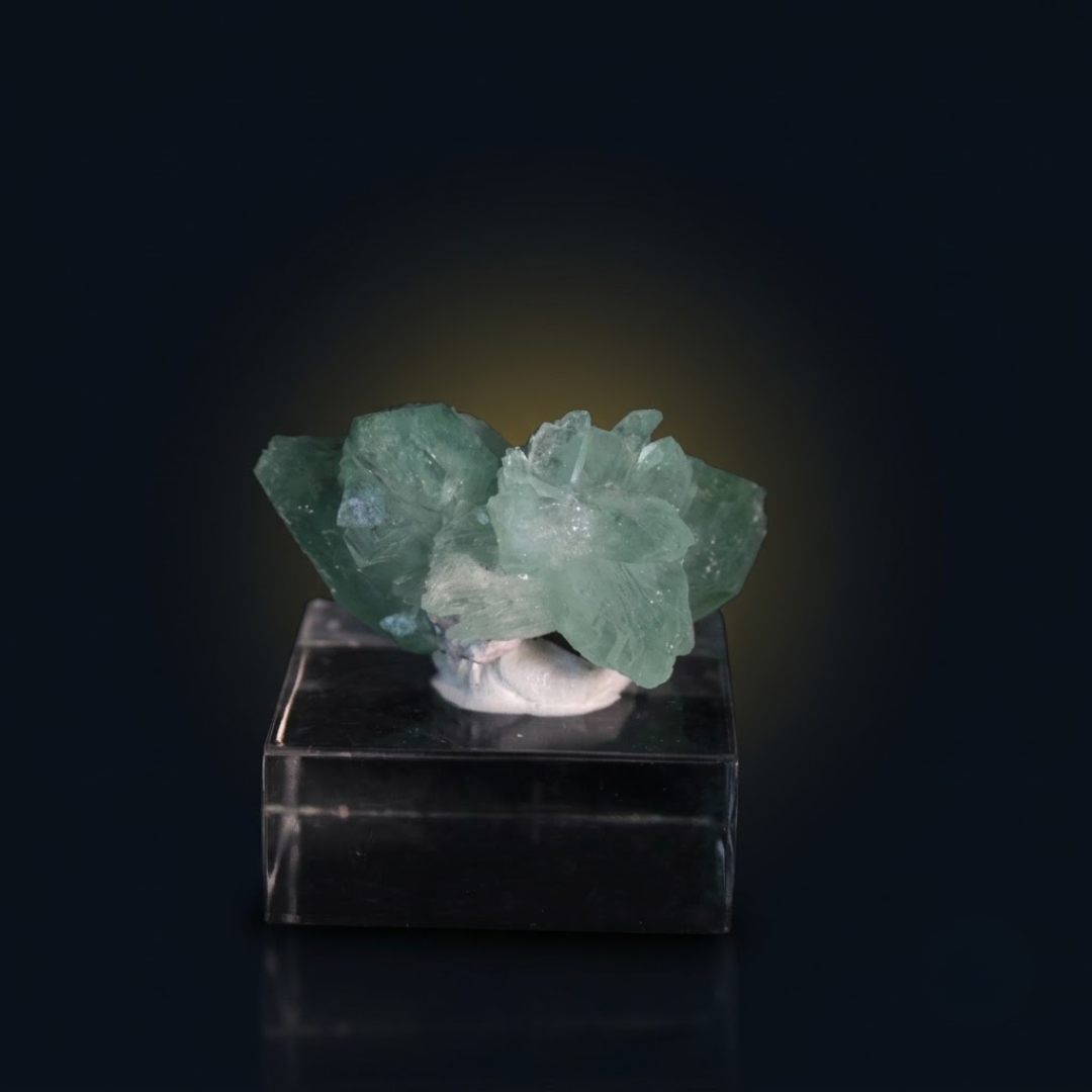 Natural Green Apophyllite Crystal Matrix – Mineral Specimen from India