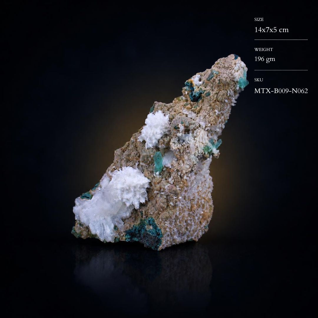 Natural Mordenite with Stilbite Crystal – Mineral Specimen 196 gm | 14 × 7 × 5 cm