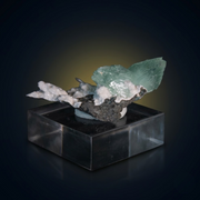 Natural Green Apophyllite Crystal Matrix – Mineral Specimen from India