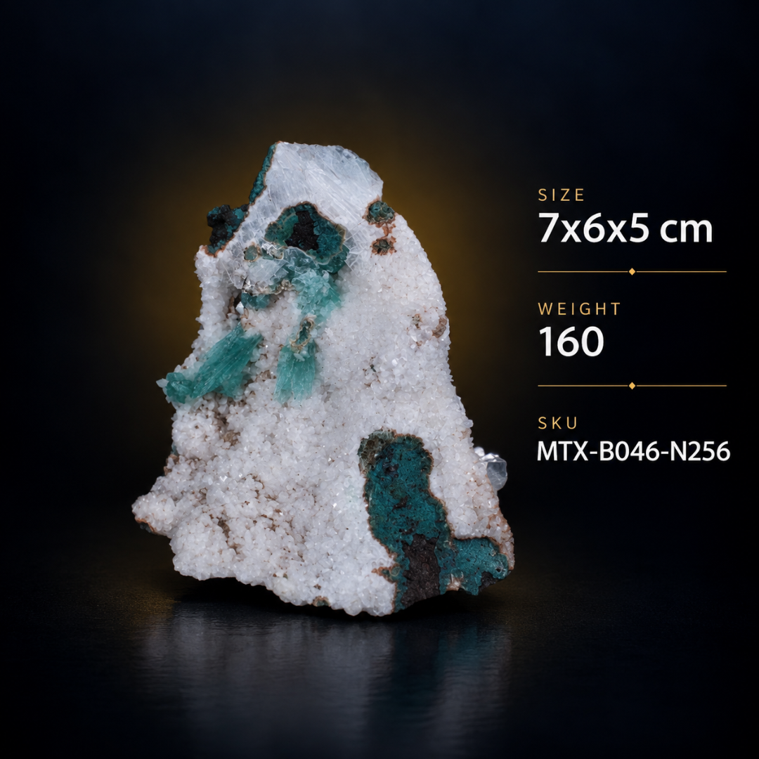 Green Apophyllite on Heulandite Matrix · 160 g · 7 × 6 × 5 cm · India