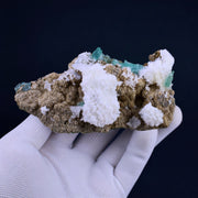 Natural Green Apophyllite, Mordenite & Stilbite Crystal – Mineral Specimen 185 gm 13 × 7 × 4 cm