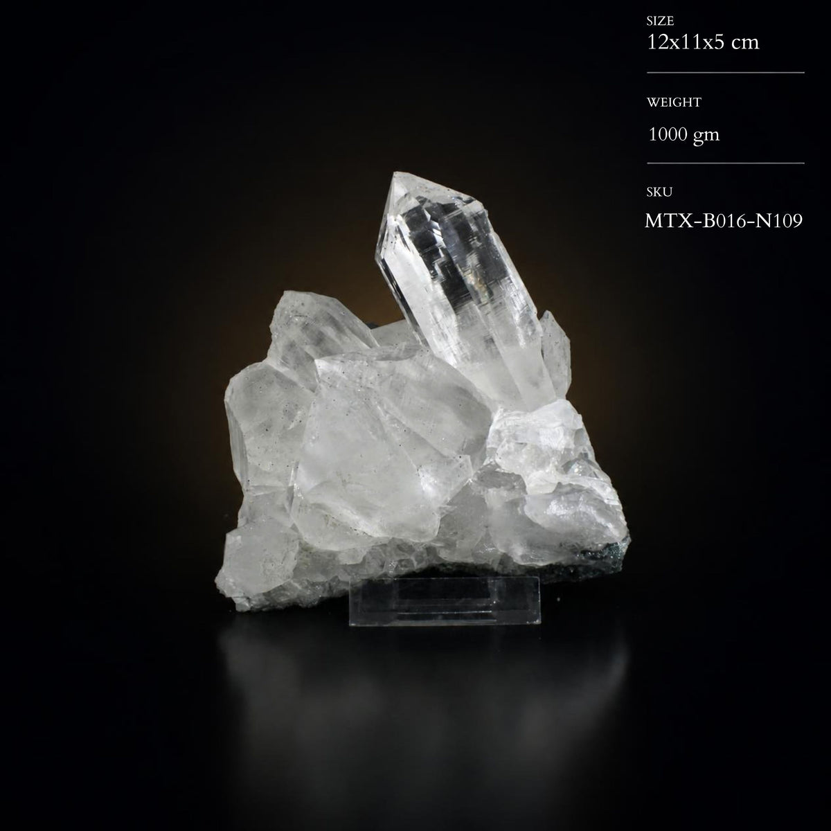 Natural Himalayan Quartz Mineral Specimen 12 × 11 × 5 cm 1000 g