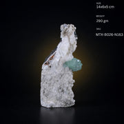 Natural Green Apophyllite with White Stilbite Mineral Specimen 14 × 6 × 5 cm 290 g