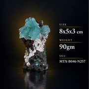 Green Apophyllite on Matrix · 90 g · 8 × 5 × 3 cm · India