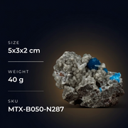Natural Cavansite Matrix Mineral Specimen from India