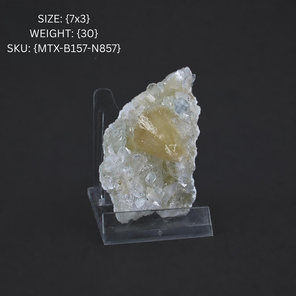 Natural Stilbite with Apophyllite Crystal Cluster – 30 g