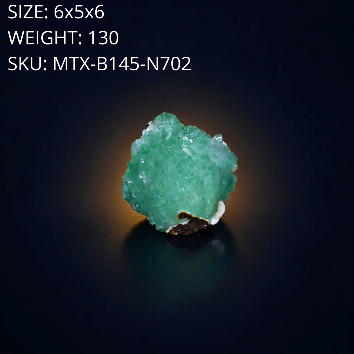 Green Apophyllite Crystal Specimen Natural Indian Mineral 6 × 5 × 6 cm | 130 g