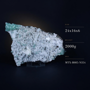 Natural Green Apophyllite with Heulandite Scolecite Crystal Specimen – India