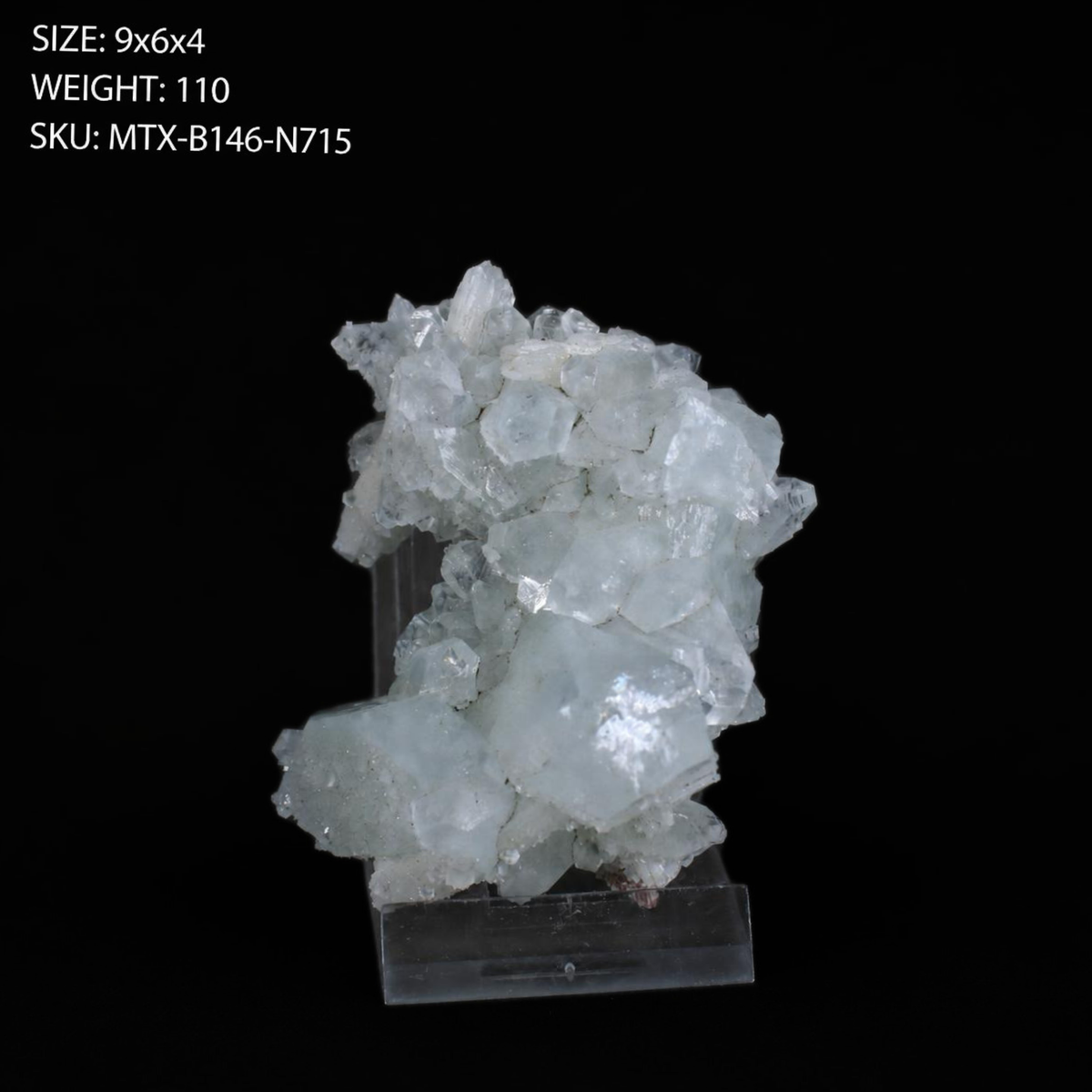 Fluorapophyllite-(K) Apophyllite Crystal Pune District Maharashtra India | 9×6×4 cm | 110g