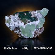 Green Apophyllite on White Matrix – Natural Mineral Specimen