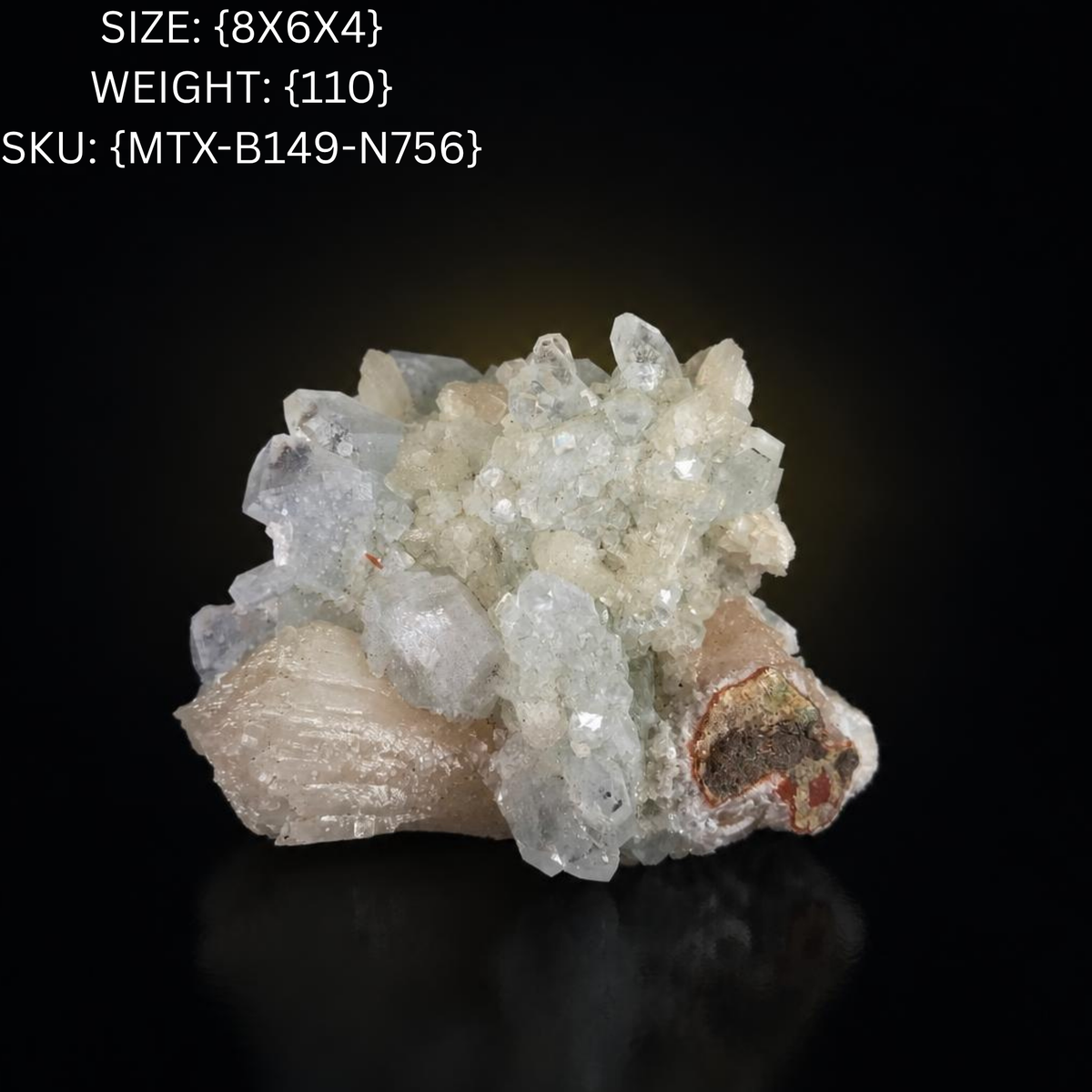 Apophyllite & Stilbite on Heulandite Matrix  8×6×4 cm | 110g