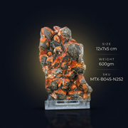 Red Amethyst with Hematite — “Alien” Formation · 600 g · 12 × 7 × 5 cm · India