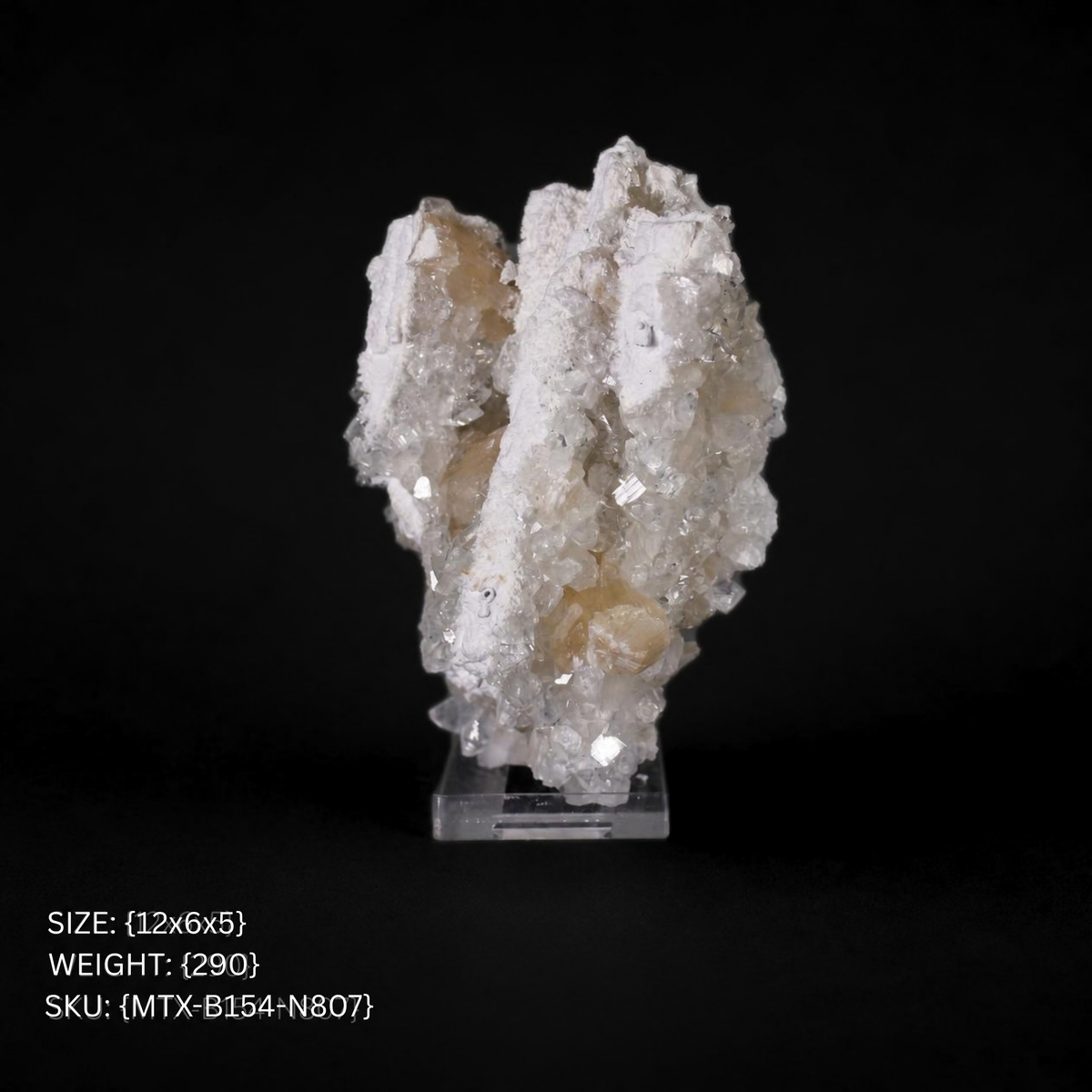 Natural Apophyllite with Heulandite Crystal Cluster – 290 g